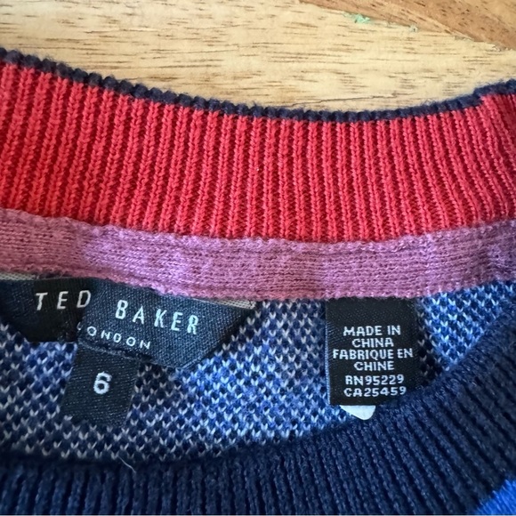 Ted Baker London Malttea Slim Fit Textured Crew Neck Wool Blend Sweater  Size XL - Picture 12 of 15